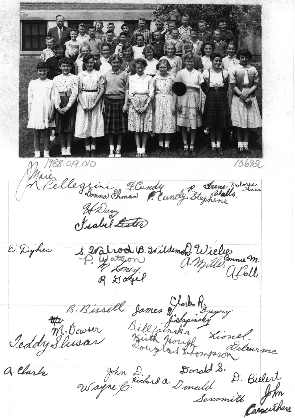 1955 Grade 6, Mr. Maier's class